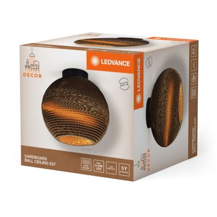 Ledvance - Iluminação de teto DECOR CARDBOARD 1xE27/15W/230V diâmetro 26 cm