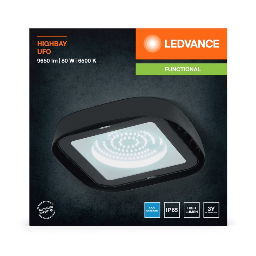 Ledvance - Iluminação de teto industrial LED HIGHBAY LED/80W/230V IP65 6500K