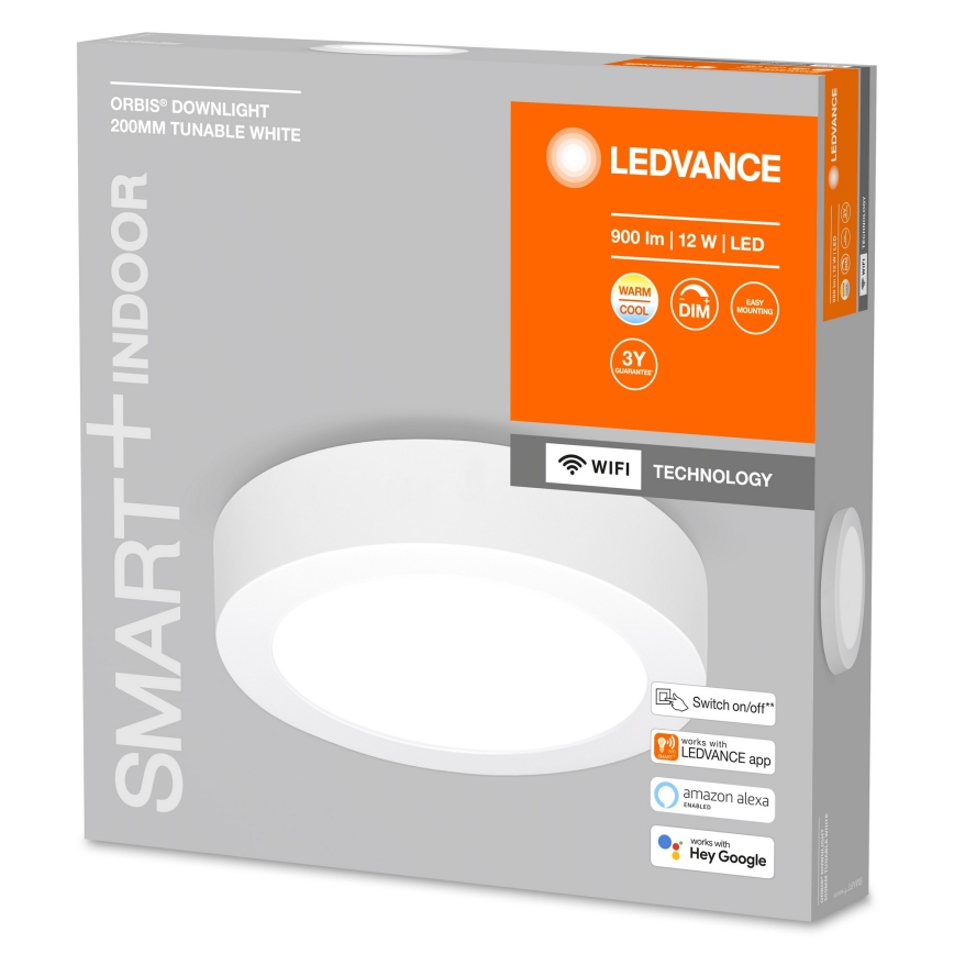 Ledvance - Iluminação de teto LED com regulação SMART+ ORBIS LED/12W/230V 3000-6500K Wi-Fi