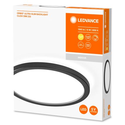 Ledvance - Iluminação de teto LED com regulação ORBIS LED/15W/230V preto