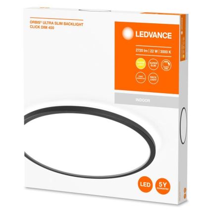 Ledvance - Iluminação de teto LED com regulação ORBIS LED/22W/230V preto