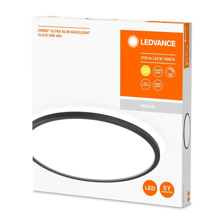 Ledvance - Iluminação de teto LED com regulação ORBIS LED/22W/230V preto