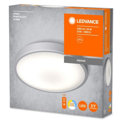 Ledvance - Iluminação de teto LED com regulação ORBIS LED/25W/230V 2700-6500K + comando
