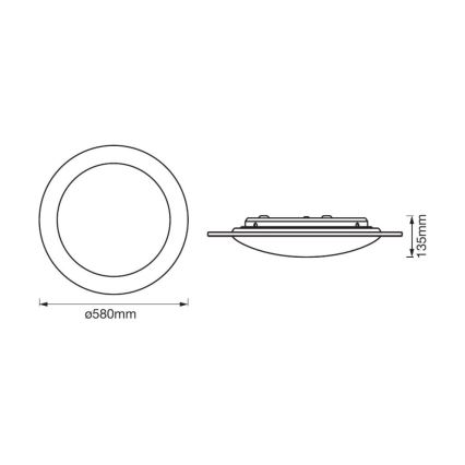 Ledvance - Iluminação de teto LED com regulação ORBIS SPARKLE LED/35W/230V 2700-6500 + RC