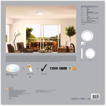 Ledvance - Iluminação LED com regulação SMART+ EYE LED/32W/230V 3,000K-6,500K Wi-Fi