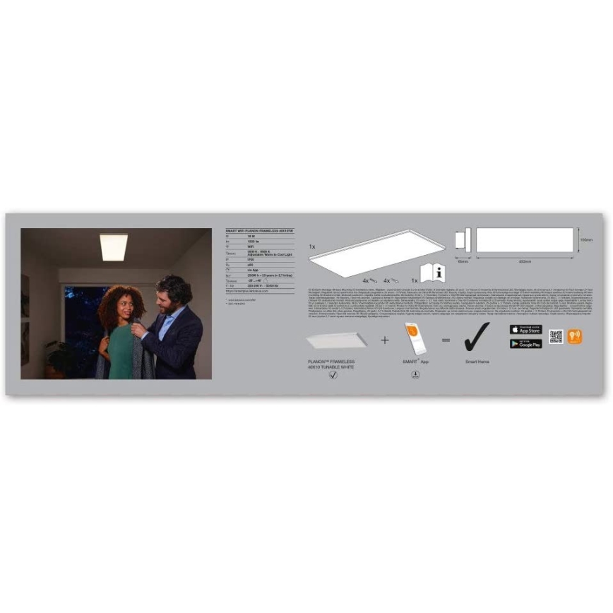 Ledvance - Iluminação de teto LED com regulação SMART+ FRAMELESS LED/16W/230V Wi-Fi