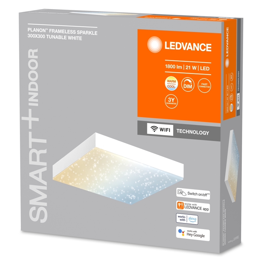 Ledvance - Iluminação de teto LED com regulação SMART + FRAMELESS LED/21W/230V 3000-6500K Wi-Fi