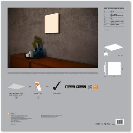Ledvance - Iluminação de teto LED com regulação SMART+ FRAMELESS LED/40W/230V 3,000K-6,500K Wi-Fi