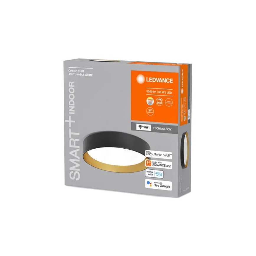 Ledvance - Iluminação de teto LED com regulação SMART+ KURT LED/30W/230V 2700-6500K Wi-Fi