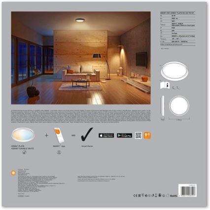 Ledvance - Iluminação LED com regulação SMART+ PLATE LED/24W/230V 3,000K-6,500K Wi-Fi