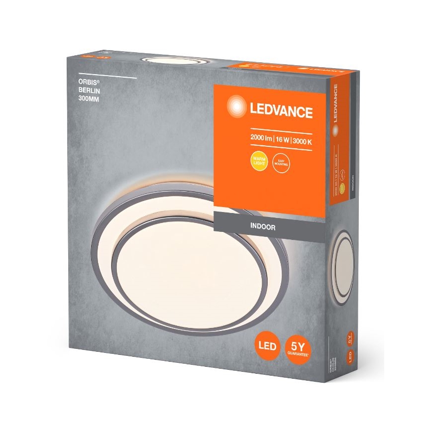 Ledvance - Iluminação de teto LED ORBIS BERLIN LED/16W/230V prateado
