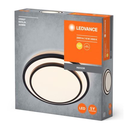 Ledvance - Iluminação de teto LED ORBIS BERLIN LED/16W/230V preto