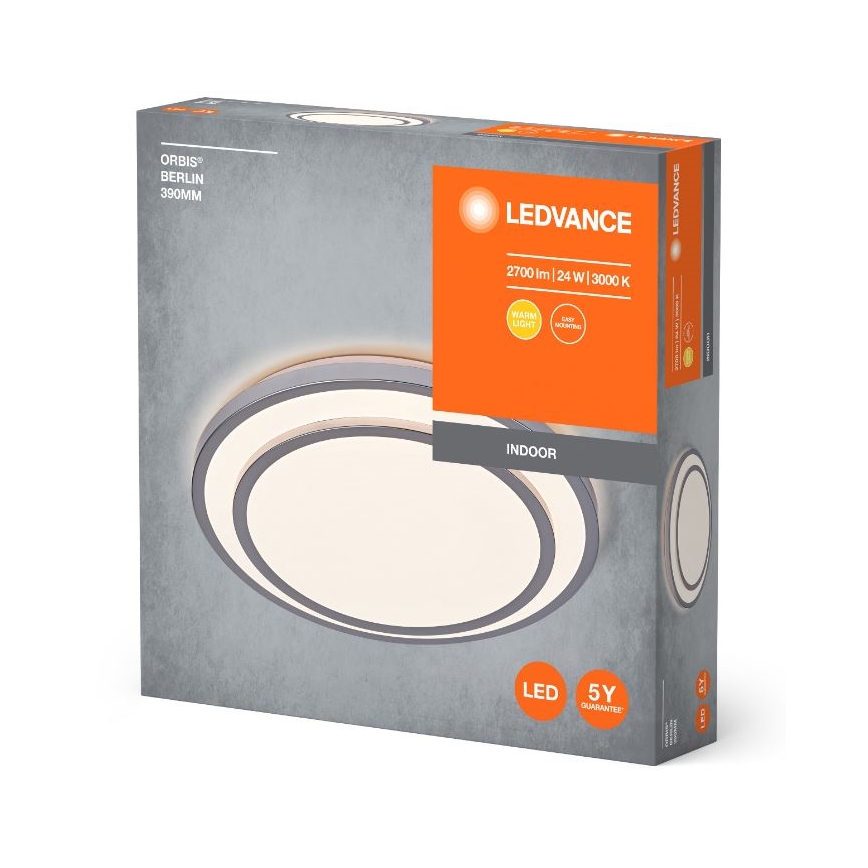 Ledvance - Iluminação de teto LED ORBIS BERLIN LED/24W/230V prateado