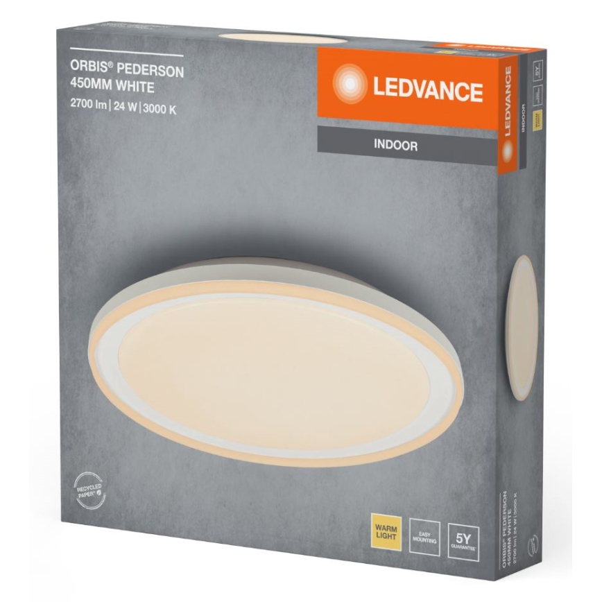 Ledvance - Iluminação de teto LED ORBIS PEDERSON LED/24W/230V diâmetro 45 cm branco