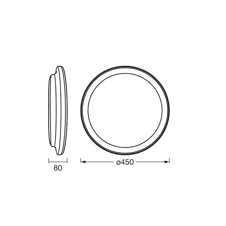 Ledvance - Iluminação de teto LED ORBIS PEDERSON LED/24W/230V diâmetro 45 cm branco