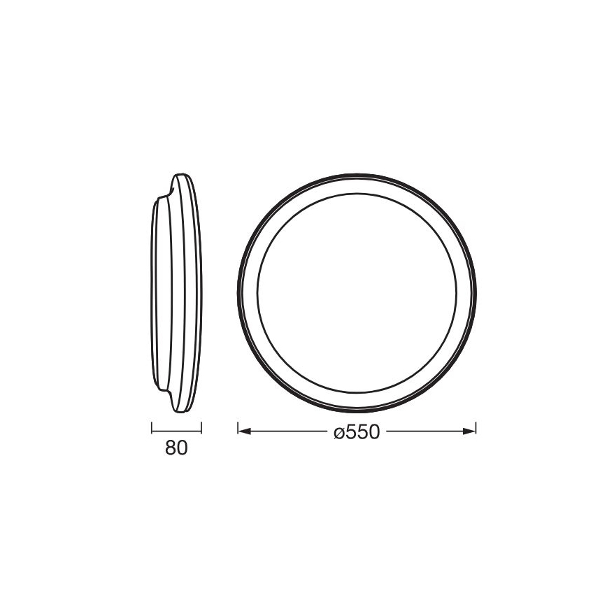 Ledvance - Iluminação de teto LED ORBIS PEDERSON LED/36W/230V diâmetro 55 cm branco