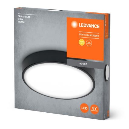 Ledvance - Iluminação de teto LED ORBIS SLIM LED/24W/230V preto
