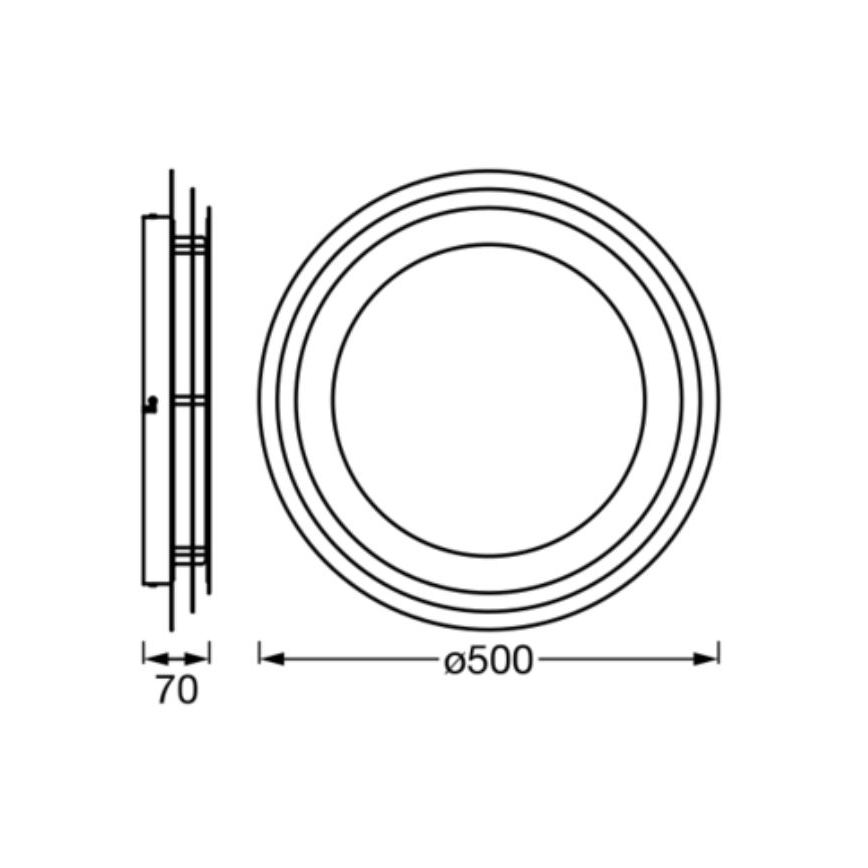 Ledvance - Iluminação de teto LED ORBIS SPIRAL LED/38W/230V