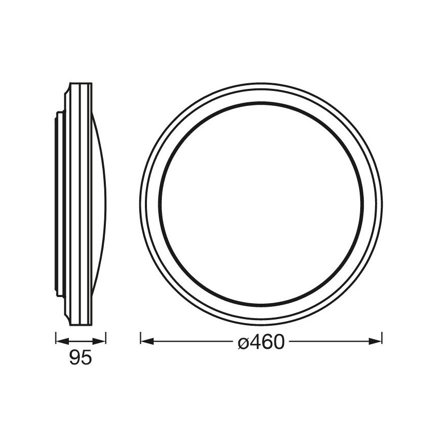 Ledvance - Iluminação de teto LED RGBW com regulação SMART+ CIRCLE LED/28W/230V 3000-6500K Wi-Fi