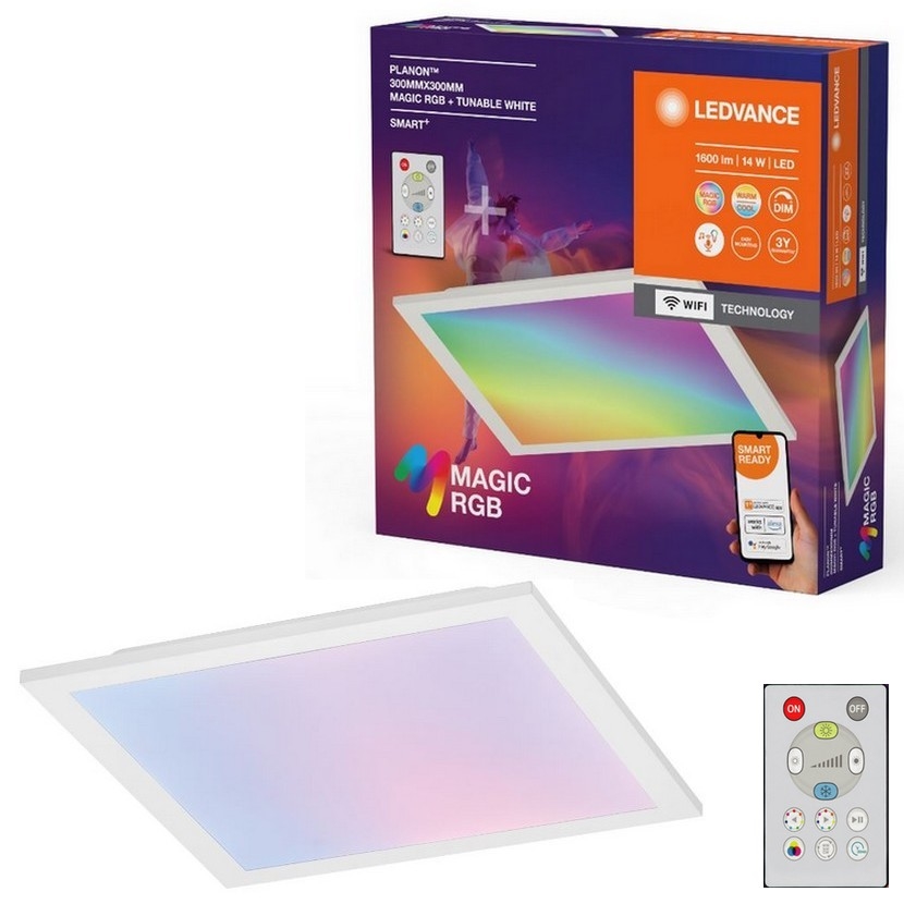Ledvance - Iluminação de teto LED RGBW com regulação SMART+ MAGIC LED/14W/230V 2700-6500K Wi-Fi + comando