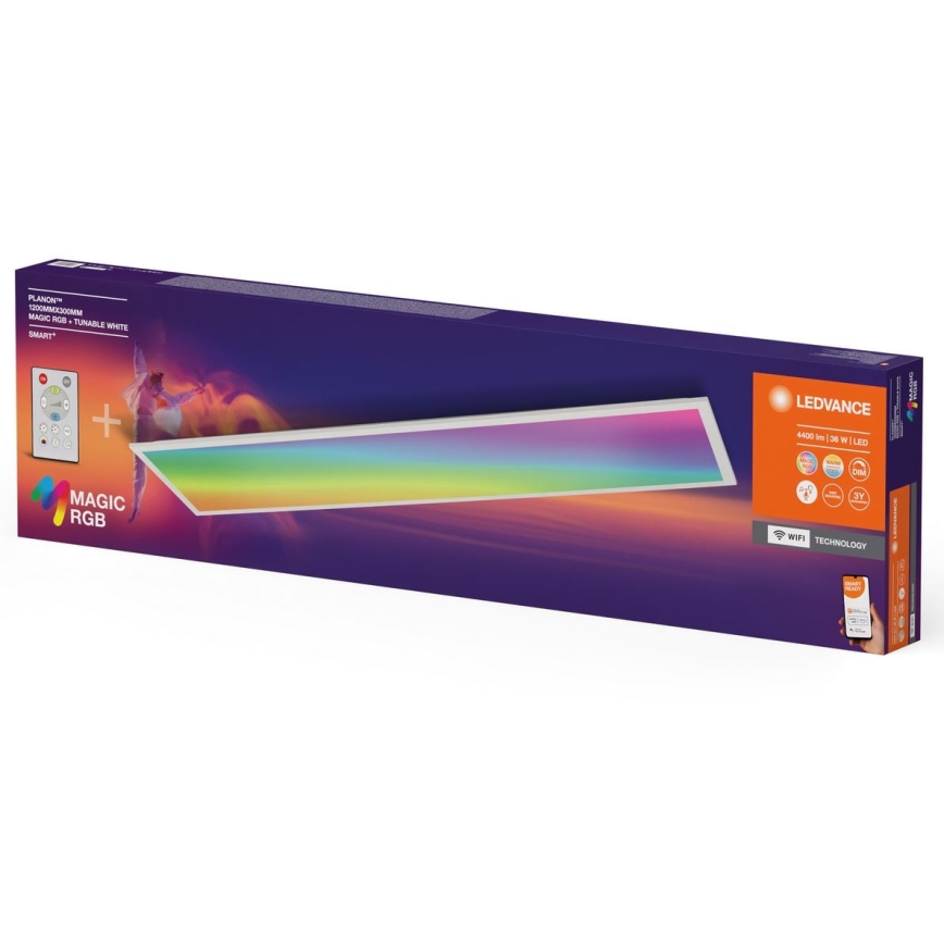 Ledvance - Iluminação de teto LED RGBW com regulação SMART+ MAGIC LED/36W/230V 2700-6500K Wi-Fi + comando