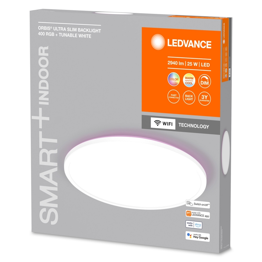 Ledvance - Iluminação de teto LED RGBW com regulação SMART+ ORBIS LED/25W/230V 2700-6500K Wi-Fi
