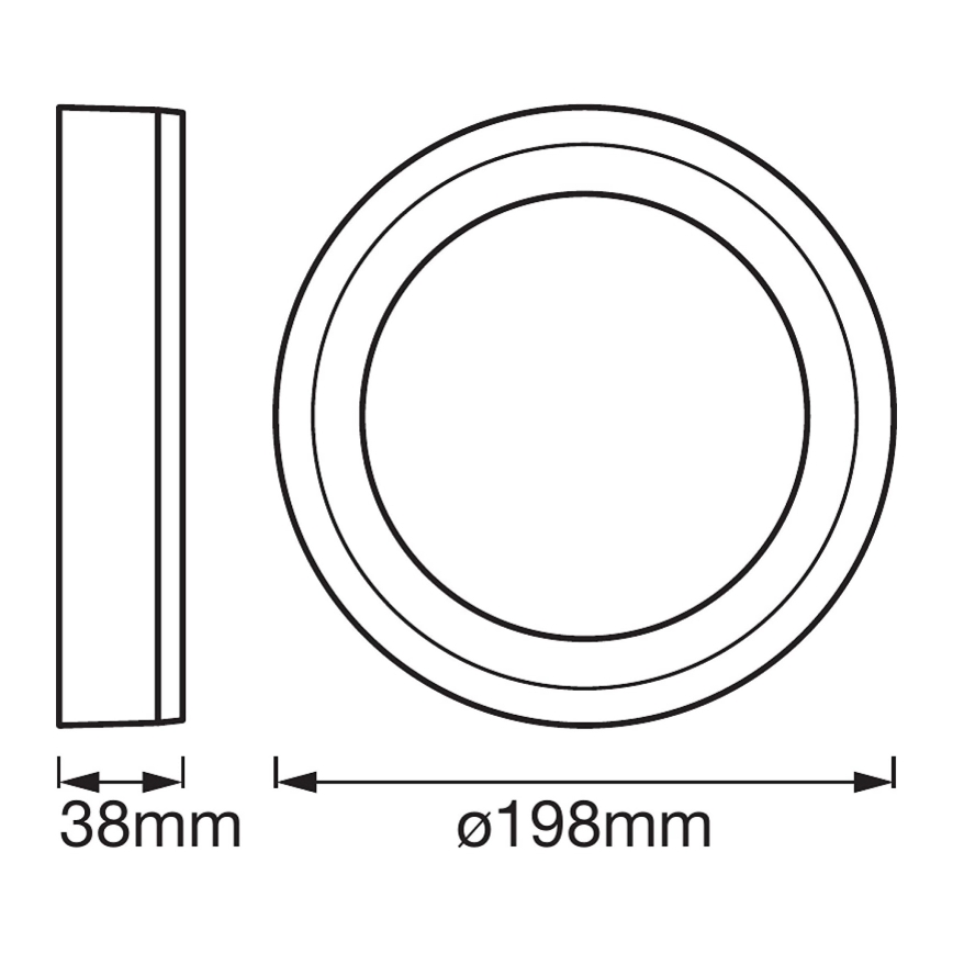 Ledvance - Iluminação de teto LED ROUND LED/15W/230V d. 20 cm
