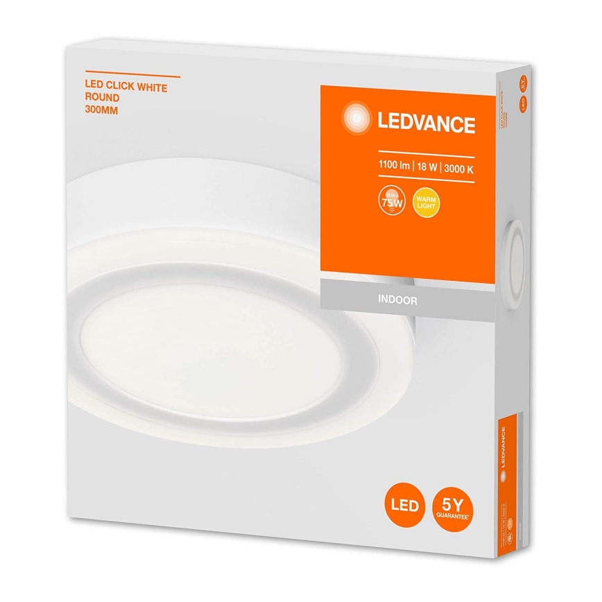Ledvance - Iluminação de teto LED ROUND LED/18W/230V d. 30 cm