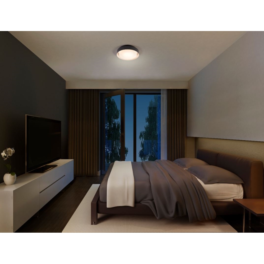 Ledvance - Iluminação de teto ORBIS MADRID 2xE27/10W/230V preto