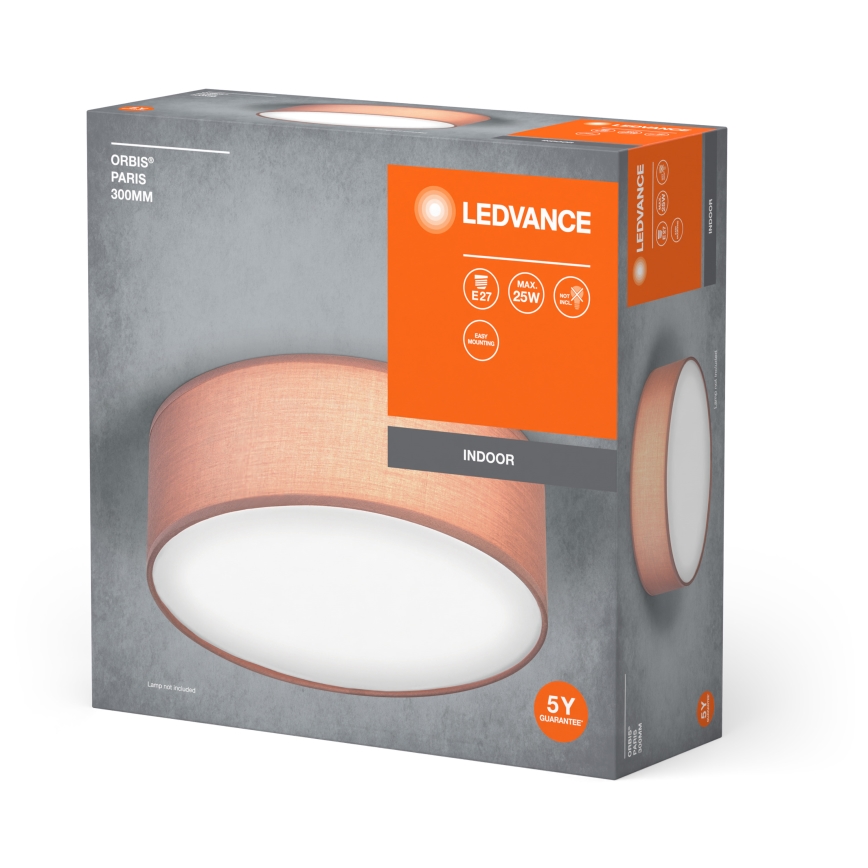 Ledvance - Iluminação de teto ORBIS PARIS 1xE27/25W/230V castanho