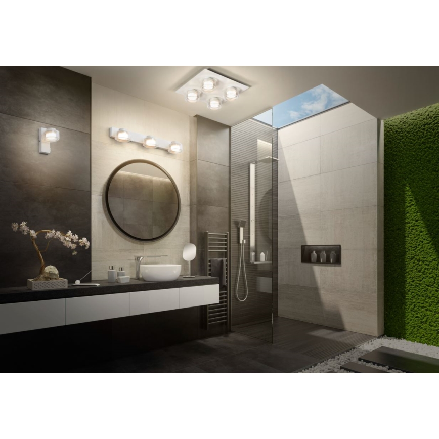 Ledvance - Iluminação de teto para casa de banho LED ORBIS FLAME 4xLED/5,5W/230V 3000/4000K IP44 branco