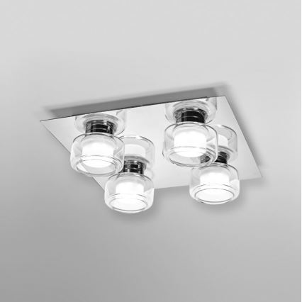 Ledvance - Iluminação de teto para casa de banho LED ORBIS FLAME 4xLED/5,5W/230V 3000/4000K IP44 cromado