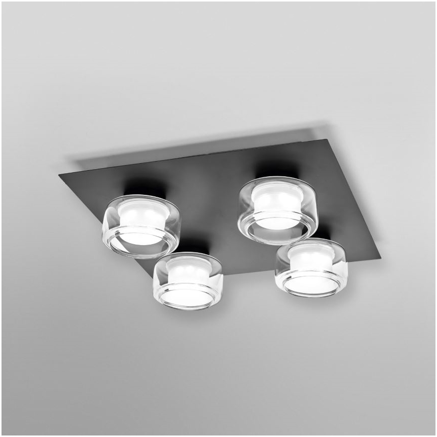 Ledvance - Iluminação de teto para casa de banho LED ORBIS FLAME 4xLED/5,5W/230V 3000/4000K IP44 preto