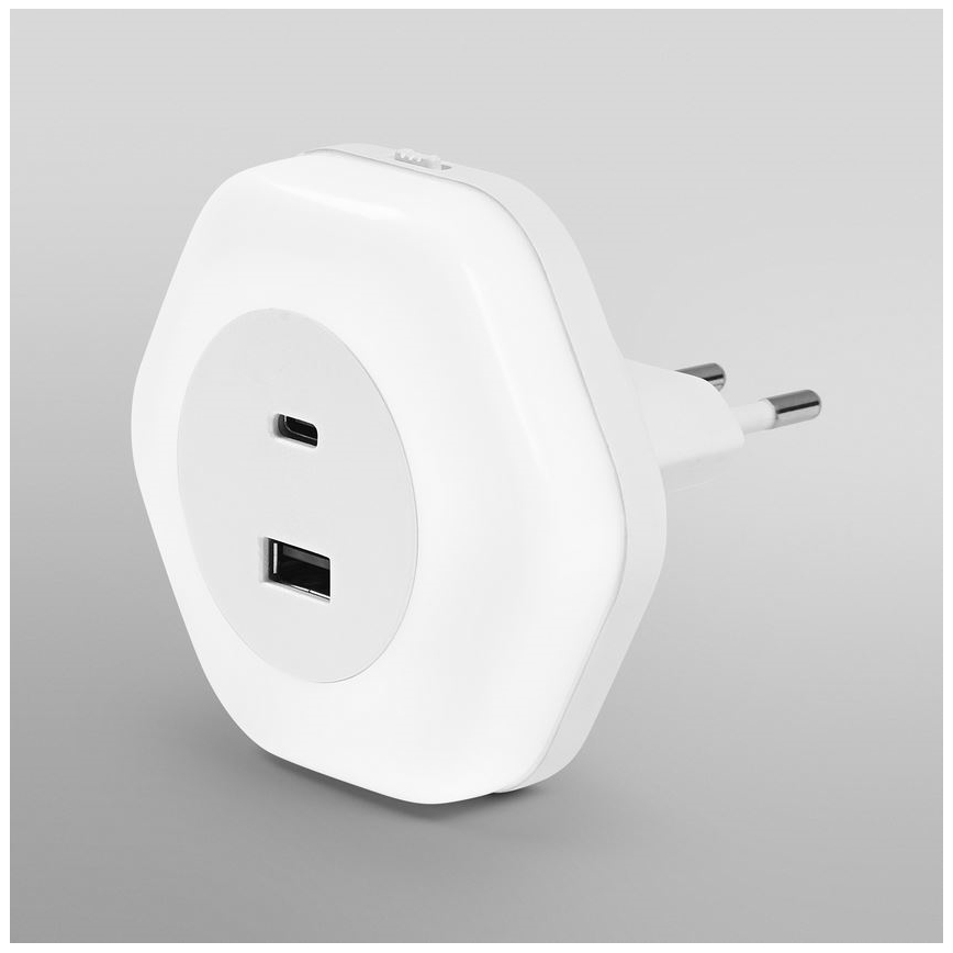 Ledvance - Iluminação de tomada de navegação LED com USB LUNETTA LED/15W/230V