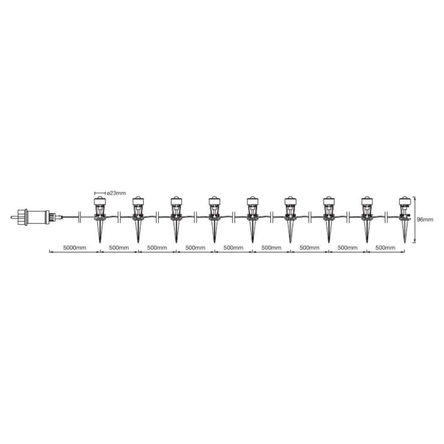 Ledvance - Iluminação decorativa exterior LED DOT 9xLED/0,7W/230V IP66