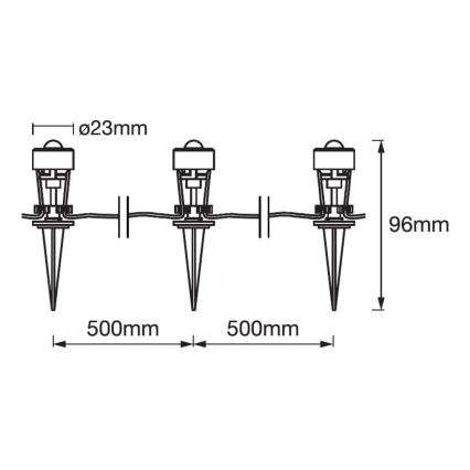 Ledvance - Iluminação decorativa exterior LED RGBW DOT 3xLED/0,7W/230V IP66