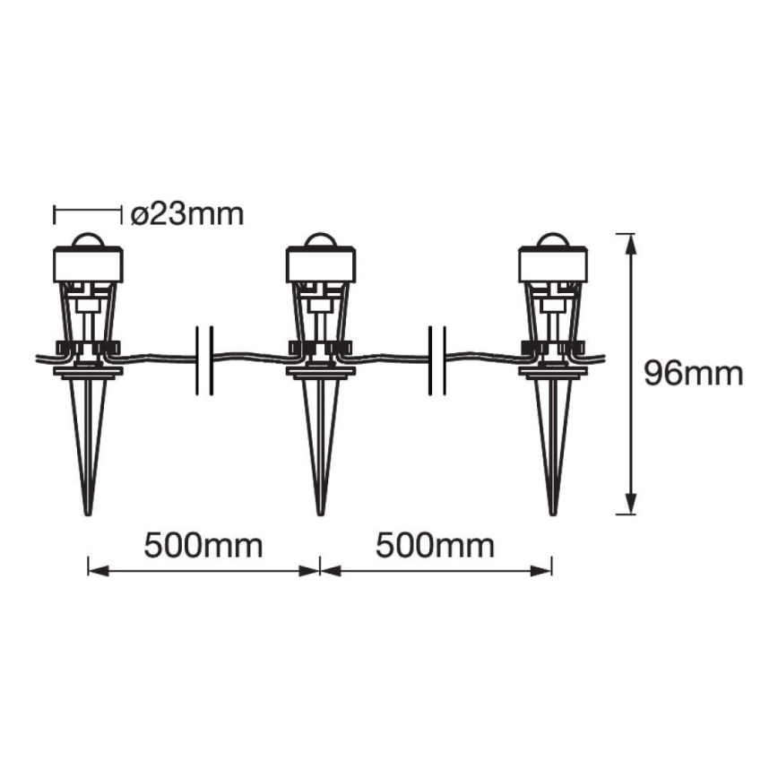 Ledvance - Iluminação decorativa exterior LED RGBW DOT 3xLED/0,7W/230V IP66