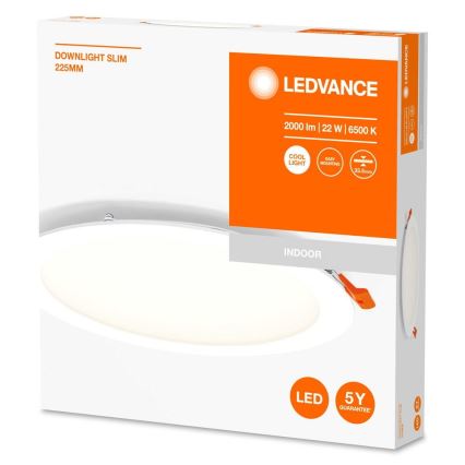 Ledvance - Iluminação embutida LED SLIM LED/22W/230V 6500K