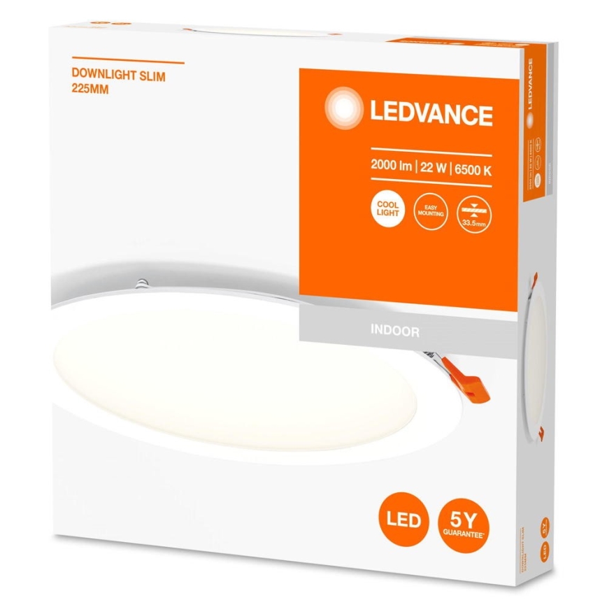 Ledvance - Iluminação embutida LED SLIM LED/22W/230V 6500K