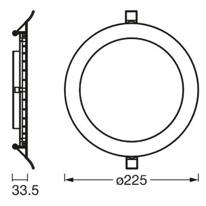 Ledvance - Iluminação embutida LED SLIM LED/22W/230V 6500K