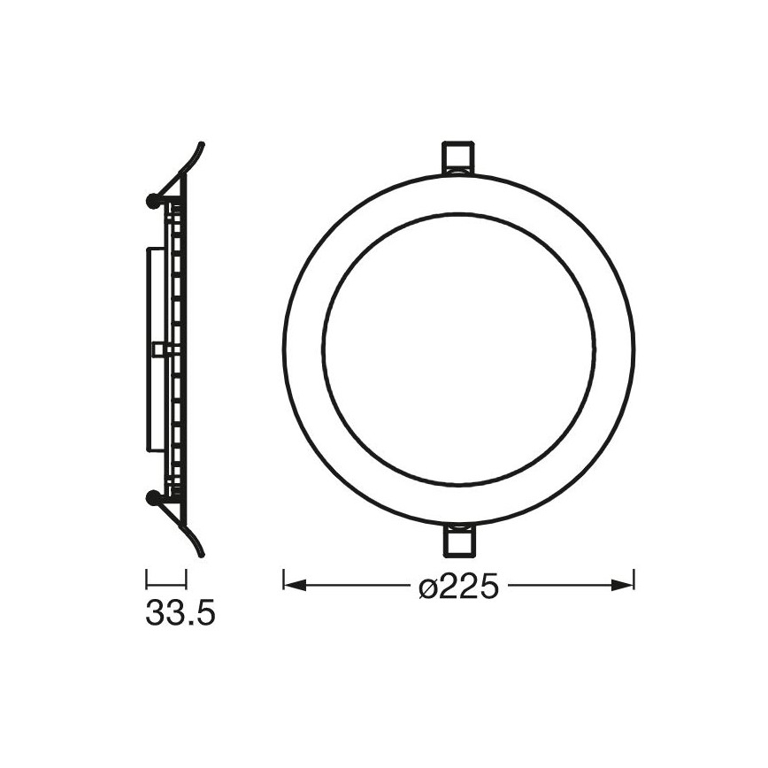Ledvance - Iluminação embutida LED SLIM LED/22W/230V 6500K