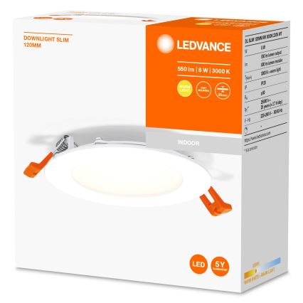 Ledvance - Iluminação embutida LED SLIM LED/8W/230V 3000K