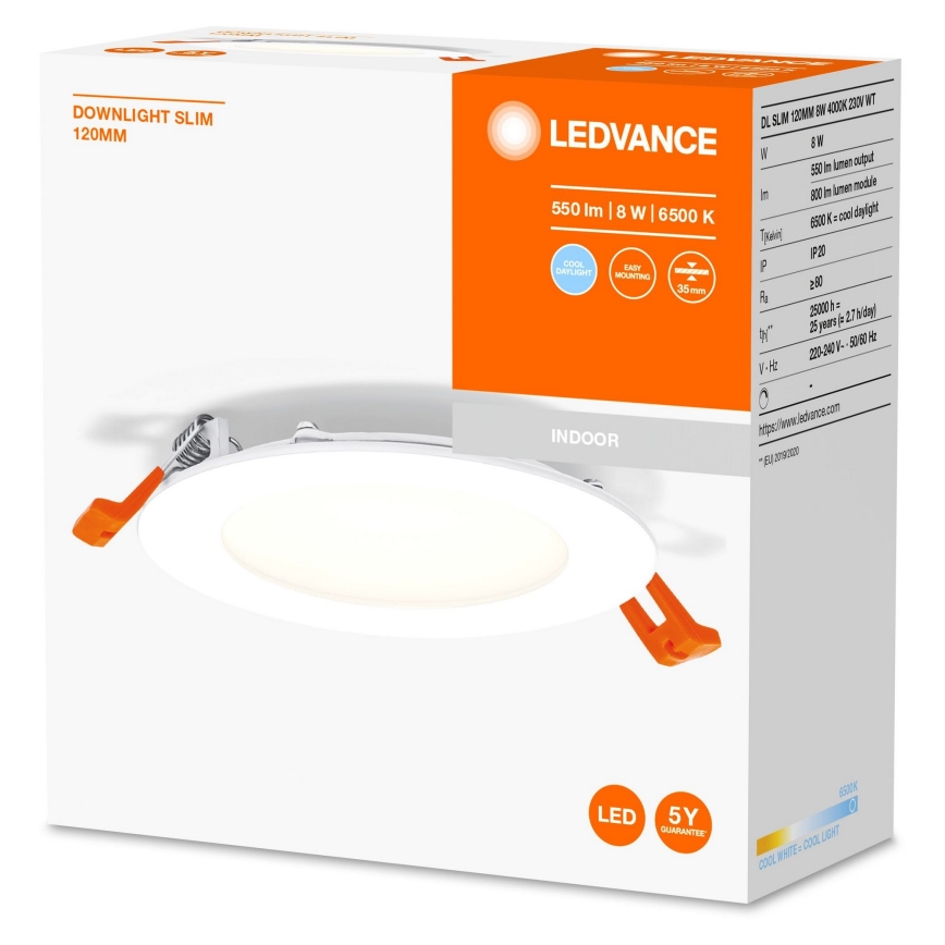 Ledvance - Iluminação embutida LED SLIM LED/8W/230V 6500K