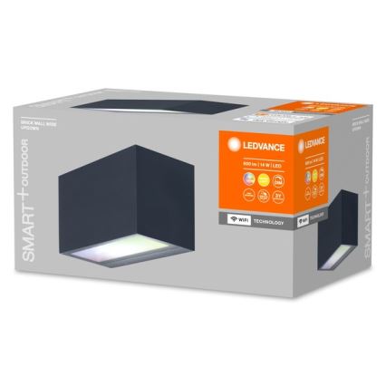Ledvance - Iluminação de parede exterior LED RGBW com regulação BRICK LED/14W/230V Wi-Fi IP44