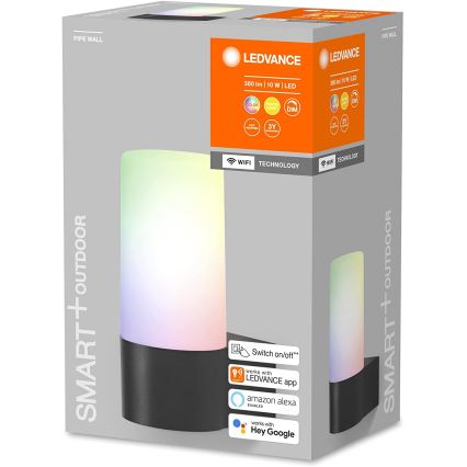 Ledvance - Iluminação de parede exterior LED RGBW com regulação SMART+ PIPE LED/10W/230V Wi-Fi IP44