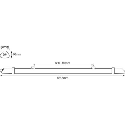 Ledvance - Iluminação industrial fluorescente LED DAMP LED/18W/230V IP65
