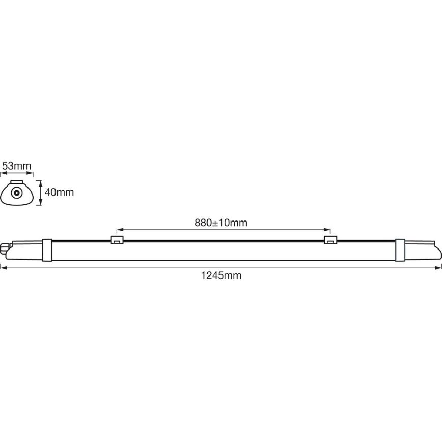 Ledvance - Iluminação industrial fluorescente LED DAMP LED/18W/230V IP65