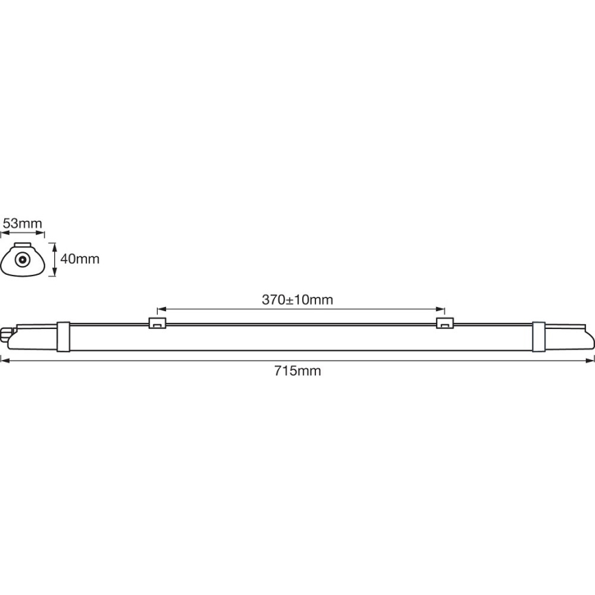 Ledvance - Iluminação industrial fluorescente LED DAMP LED/9W/230V IP65