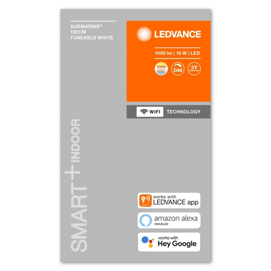 Ledvance - Iluminação industrial LED com regulação SUBMARINE G13/18W/230V 2700-6500K Wi-Fi IP65