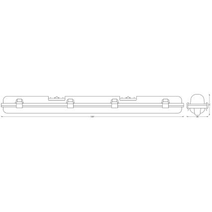 Ledvance - Iluminação industrial LED com regulação SUBMARINE G13/18W/230V 2700-6500K Wi-Fi IP65
